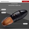Men's Spring & Autumn Perforated Formal Leather Shoes with Plus Velvet Lining