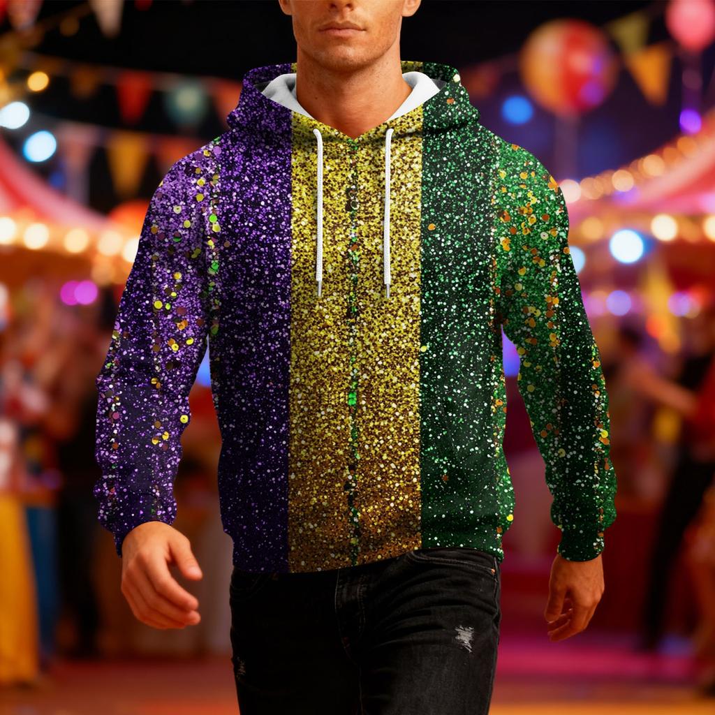 Men's Long-Sleeve Casual Hooded Sweatshirt