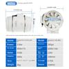 3''4''5''6'' Exhaust Fan Silent Inline Pipe Duct Fan Bathroom Extractor Ventilation Kitchen Toilet Wall Air Clean Ventilator