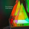 USB-wiederaufladbare LED-Pyramidenwürfel-Nachtlicht Mischfarbenwürfel Dekorative Tischlampe Nachttischlampe