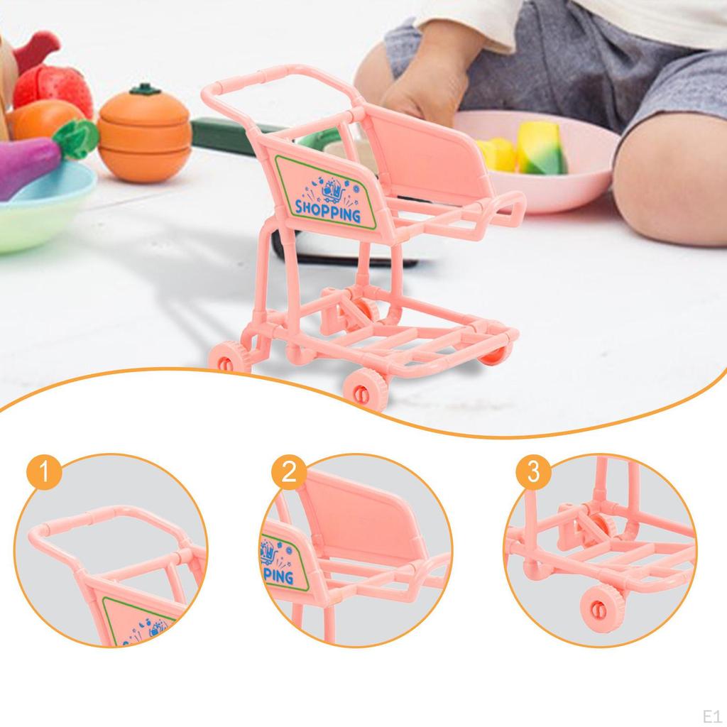 Cart Early Learing Multifunctional Pretend Play Supermarket Handcart Toy Trolley for Children Kids
