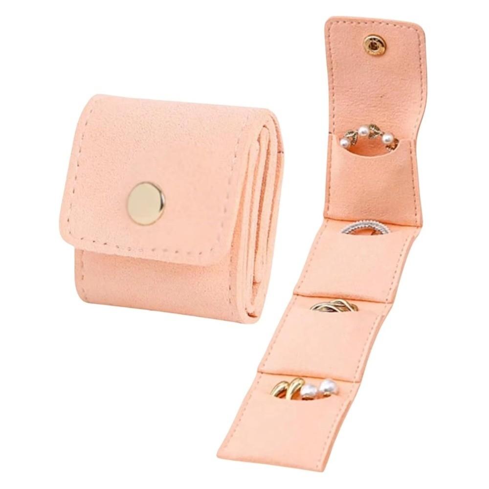 Mini Jewelry Pouch Flip Cover Storage Case Foldable Necklace Ring Packing Bag  Ring Storage Box