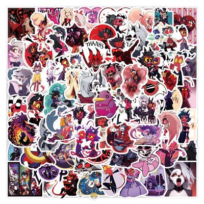 120 Helluva Boss Anime Graffiti Stickers Notebook Guitar Skateboard Waterproof DIY Stickers