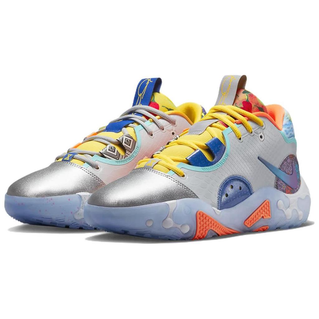 Nike PG 6 EP What The Unisex Sneakers Multi-Color Opti-Yellow Total-Orange DR8960-700