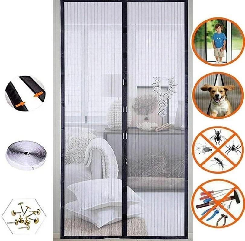 Magnetic Mosquito Net Door 80/90/100 Cms Window Curtains Automatic Closing Curtain Shades Screen Home Textile Garden