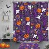 Halloween Pumpkin Shower Curtain Set Spooky Ghost Bathroom Sets With Shower Curtain And Rugs Spider Web Shower Curtain
