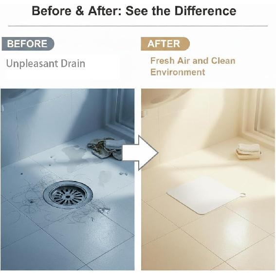 4 Pieces Silicone Tub Stopper Floor Drain Cover Shower Drain Cover Floor Sewer Anti-Odor Mat Deodorizing Drain Plugs for Kitchen Bathroom Laundry