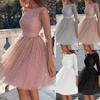 2025 Women's Plus Size High Waist Long Sleeve Evening Dress