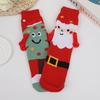1 Pair Santa Claus Christmas Tree Cotton Stockings Christmas Magnetic Suction Hand In Hand Socks Unisex Holding Hands Long Socks