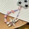 New Handmade Rabbit Mobile Phone Strap Short Wrist Strap Charm Keychain Camera Chain Lanyard With Slip Card With Slip Card