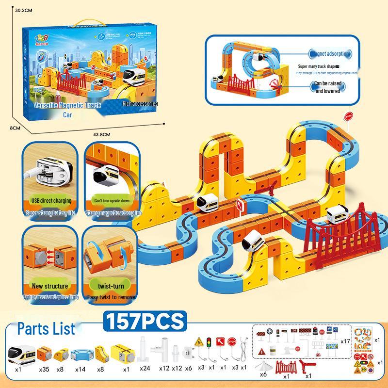 Magic Track Cube: Versatile Magnetic Assembly Toy Car with Free Shipping