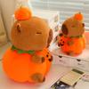 25-60cm New Cute Halloween Capybara Plush Doll Pillow Pumpkin Capybara Plush Toy Holiday Decoration Gift For Boys And Girls