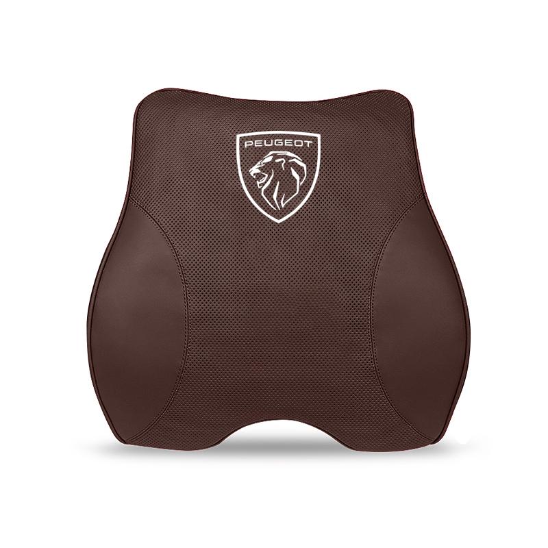 Leather Car Headrest Lumbar Pillow Neck Gap Filler Pillow For Peugeot 206 307 308 3008 207 208 407 408 4008 508 2008 301 205 106Q