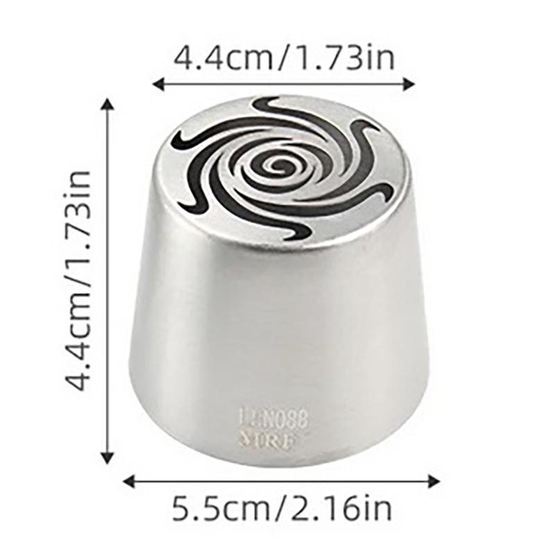 Edelstahl XL rotierendes Blumenmuster Russische Zuckergussspitze Marshmallow-Rohrdüse Dekorationsutensilien Backen Kuchenwerkzeug