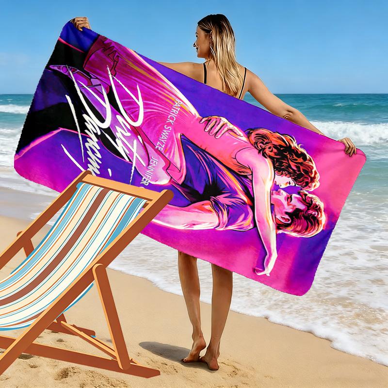 Dirty Dancing Print Beach Towel, Large Soft Quick Dry Towel for Beach Camping Swimming