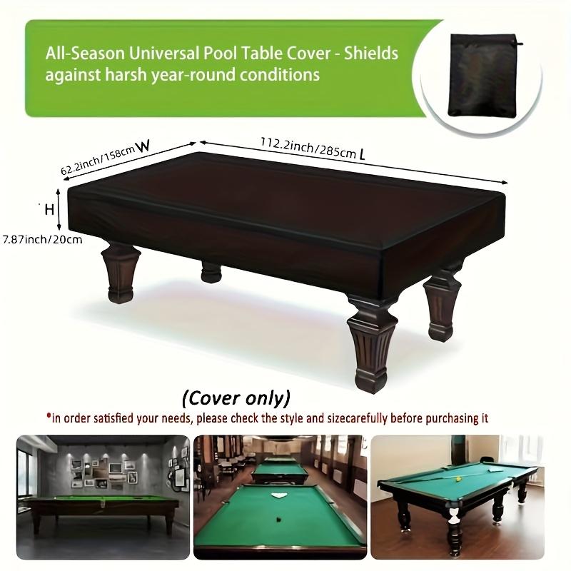 Pool Table Cover, Designed for 7/8/9 Inch Pool Tables, Made of Durable 210D Polyester Oxford Cloth Dust Cover