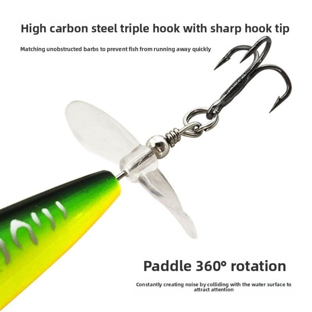 Topwater Lure 8cm 7.5g/10cm 12g Plopper Lure Artificial Design Plastic Material Hard Bait Diving Buoyant Crankbait Bass Fishing