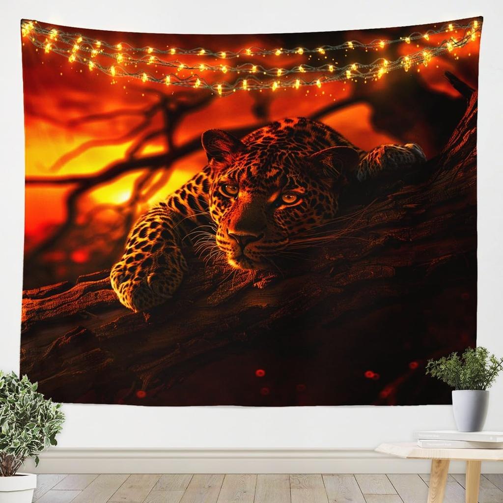 Vintage Japanese Tapestry, Red Sun and Water Reflection Print Wall Hanging with Cherry Blossom for Dorm and Living Room Decor