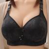 Jacquard Plus Size Text Bra, Non-magnetic, No Steel Ring, Side Retraction, Accessory Breast, Top Support, Beautiful Back, Mother's Underwear