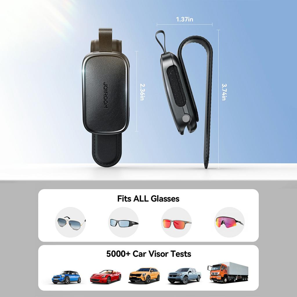 JOYROOM JR-ZS511 Uchwyt na okulary przeciwsłoneczne do osłony przeciwsłonecznej samochodu Organizer na okulary magnetyczny klips