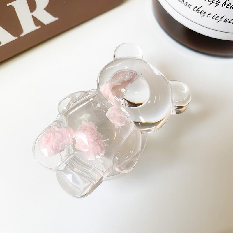 

Transparent Cloud Bear Airbag Bracket Paste Retractable Desktop Lazy Mobile Phone Holder Niche Simple