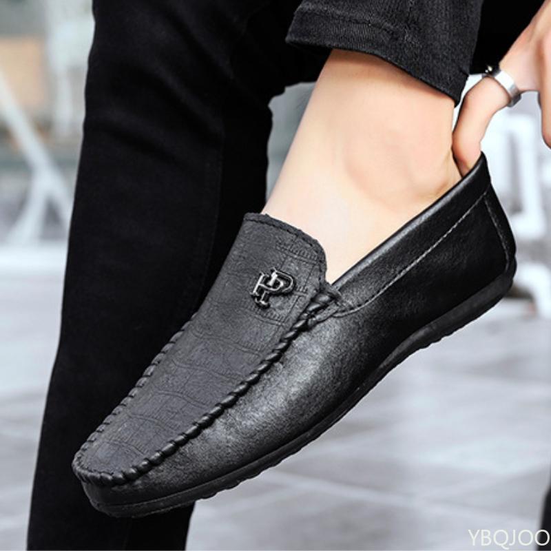 Men'S Trendy Breathable Shoes Casual Comfort Bean Bean Shoe Lightweight Non Slip Flats Fashion Driving Lazy Shoes  Homme