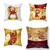 Christmas Printed Pillowcase , Sofa , Car , Home , Waist Cushion Cover , Pillowcase Holder