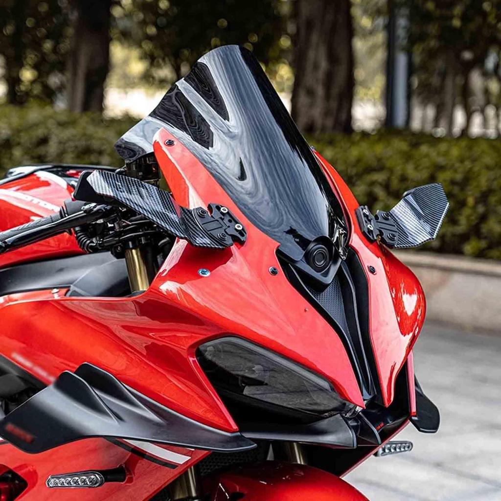 HUANGCJCJ Für GSX8R GSX-8R 2024 Motorrad Unsichtbares Winglet Spiegel-Kit, Verstellbarer Rückspiegel, Wind