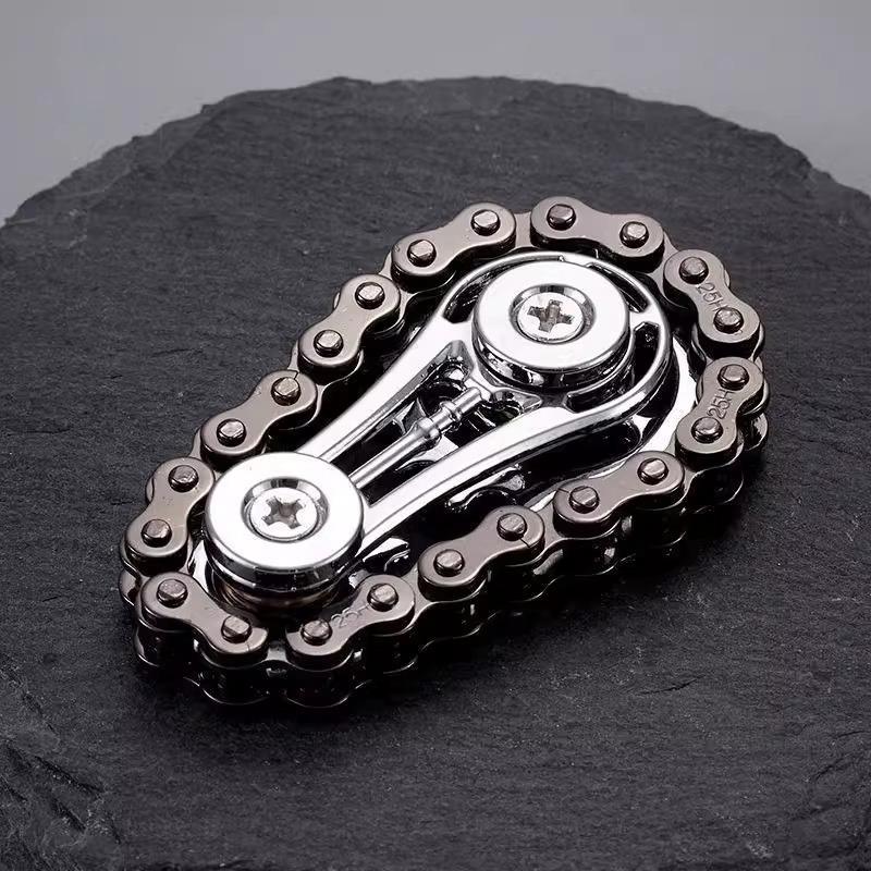 Pinioane Volantă Giroscop de vârf Spinner Fidget Antistres Anxietate Metal Lanțuri de bicicletă Edc Spinner Jucării Fidget Pentru Adulți Copii