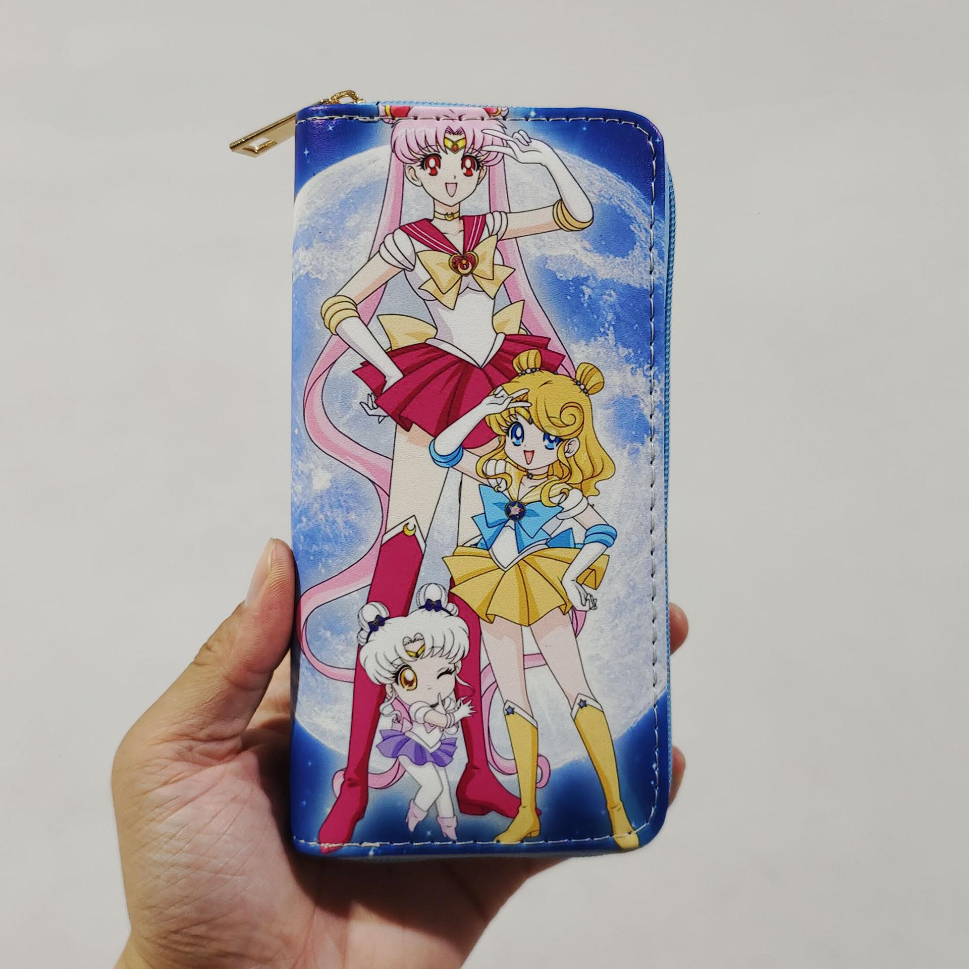 

Мультяшный длинный кошелек на молнии кошелек клатч Сейлор Мун