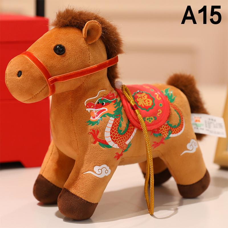 Horse Key Chain Mini Horse Pendant Keychain Plush Toy Horse Gift Set For Good Luck Home Decor Cute Chinese Zodiac Ornament