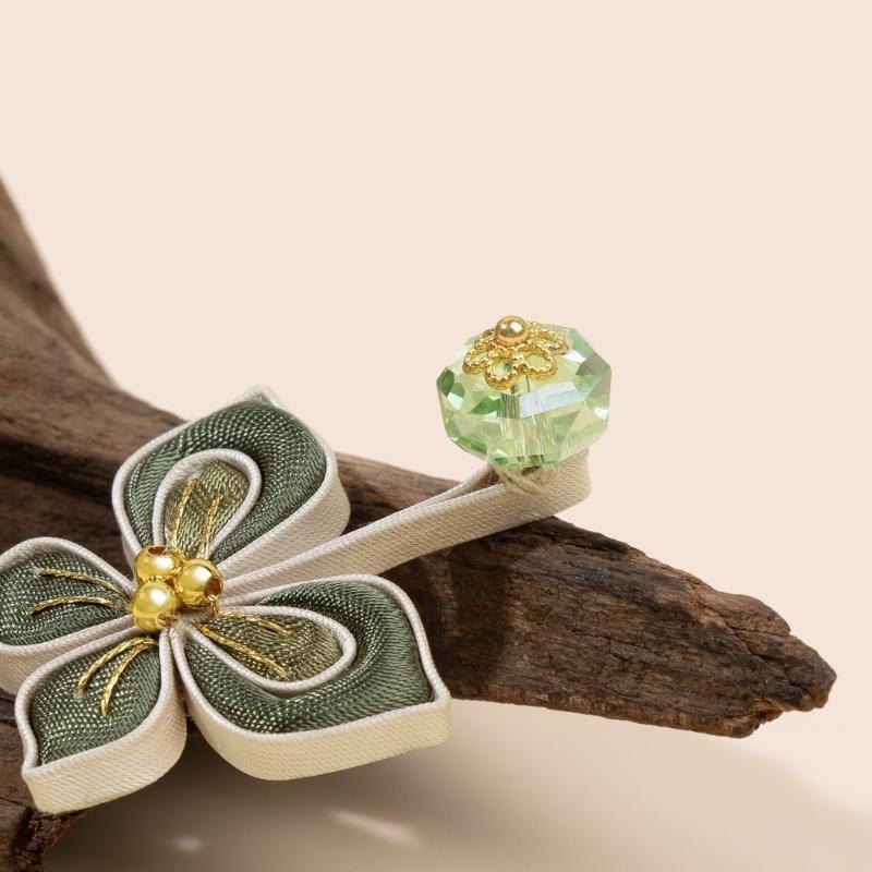 Flower Butterfly Cordwork Knot Button Decorative Sewing Button Fastener for Traditional Chinese Costume Cheongsam Embellishment