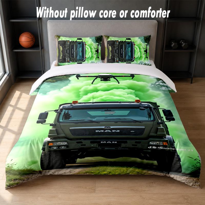 Set Biancheria da Letto MAN Design 1 Copripiumino + 2 Federe Morbido Traspirante Biancheria da Letto per la Casa