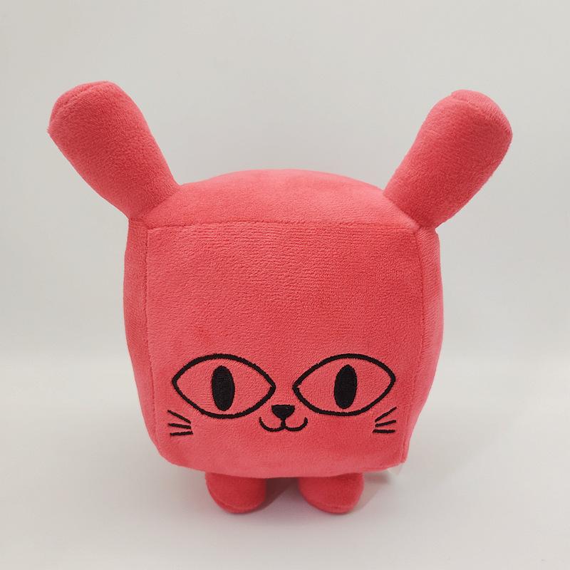 

Big Games Cat Plush Cute Block Cat Doll Block Dragon Dog Плюшева іграшка 20cm червоний