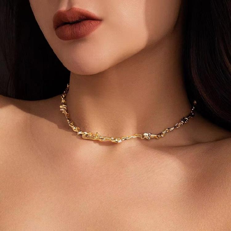 2025 Lava Twist Collar Chain Necklace Adjustable Clavicle Chain Choker Neckwear Gift for Birthdays & Special Occasion