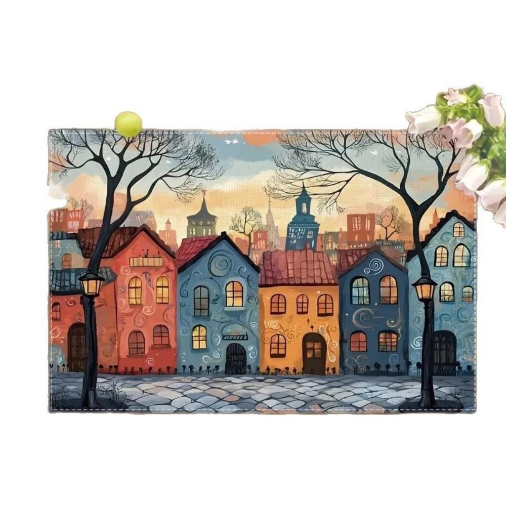 

4/6/8 шт. Весняні квіти Соняшник Плейсмат Активність Фестиваль Настільні килимки Столові килимки Домашній декор Підставка під кавову чашку 6PC-32X42cm