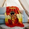 Personalized Custom Name Blanket - Smiling Critters Print Design,Blanket for Sofa,Bed,Travel,Camping - Soft and Warm, Great Gift