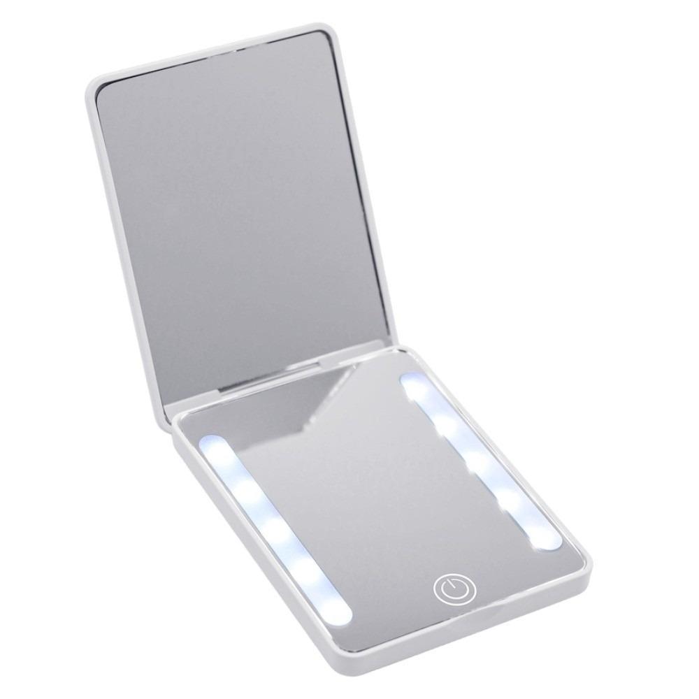 

180° Foldable Dimmable LED Makeup Mirror 3 Color Bedroom Dressing Mirror Dormitory белый