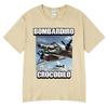 Bombardiro Crocodilo Crocodile Plane Bomber Funny Meme T-shirt Men Women Summer Casual Cotton Comfort Short Sleeve T Shirts Tops