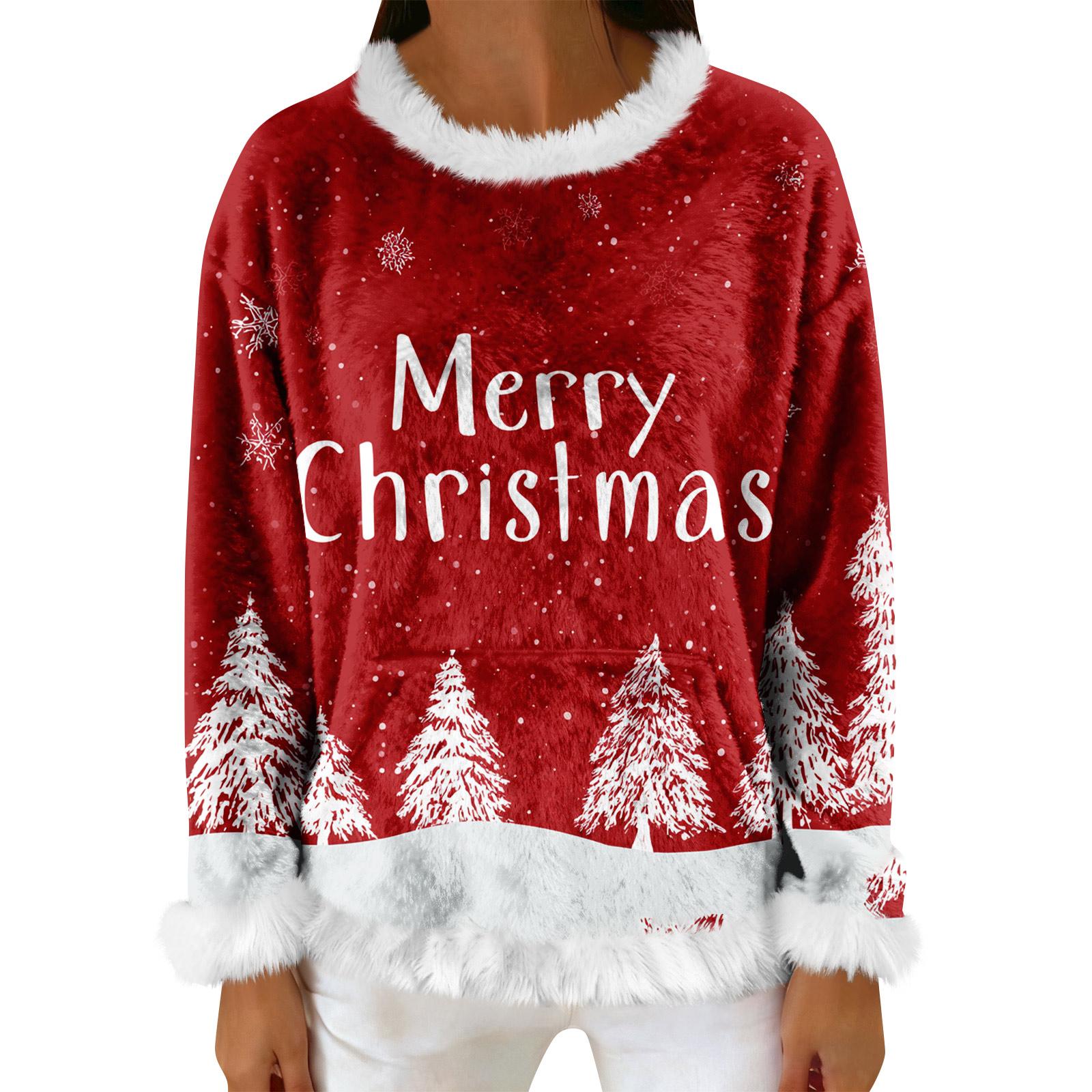 

Женский повседневный флисовый свитшот с длинными рукавами и круглым вырезом, удобный, свободного кроя, легкий, фланелевый свитшот для женщин S