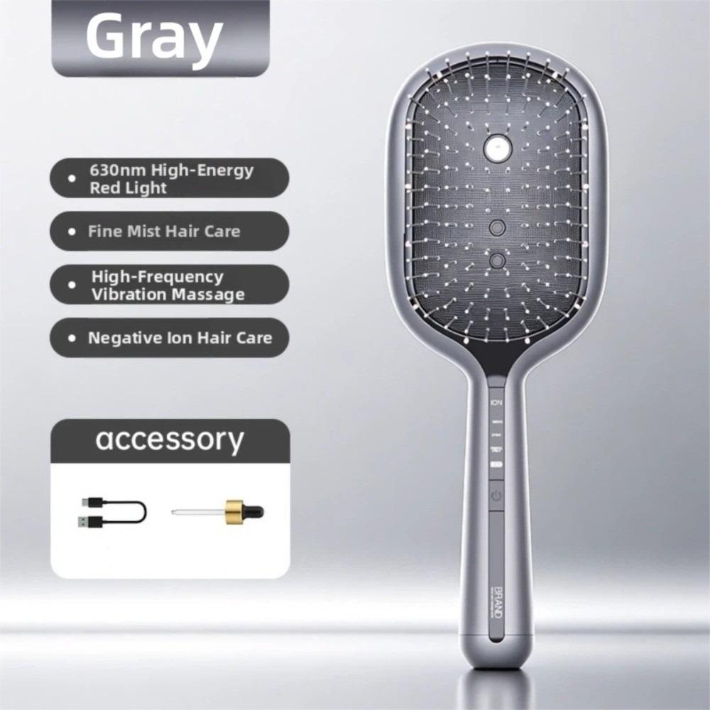 Anti-Frizz Electric Spray Hair Brush Hair Care 2-In-1 Misting Hair Brush Mother S Day серый