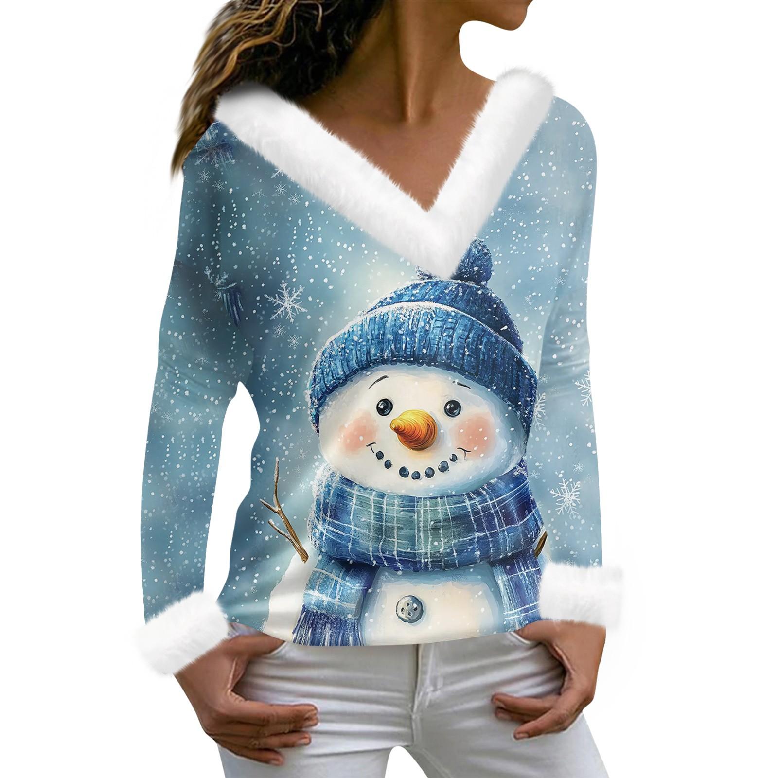 Женская футболка с рождественским принтом — фото 3