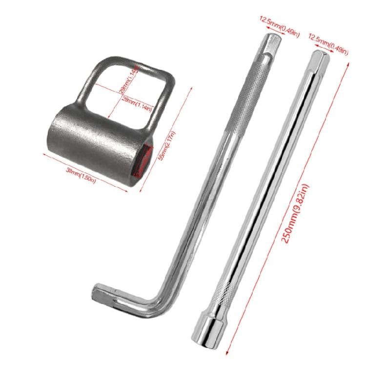 3Pcs Soild Steel Valves Removal Tool Set Compact Design For Kitchen Bathroom Faucet Maintenance In Confined Space