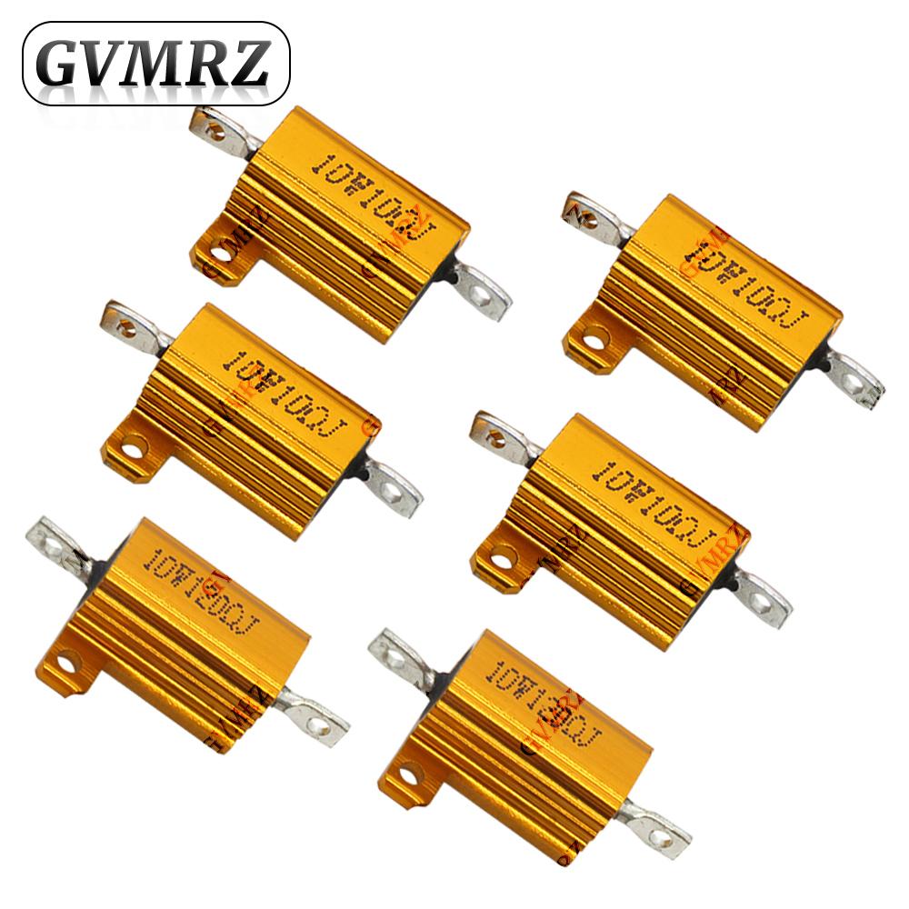 10W Aluminum Housing Wirewound Power Resistor Assorted Resistance Values Electronic Component
