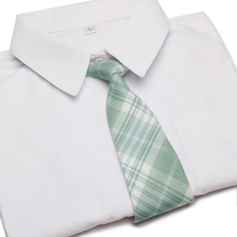 Women Plaid JK Ties Japanese Style Neck Tie for Jk Uniform Cute Necktie Suits Gravatas Sweet Simple Lazy Person Student Tie