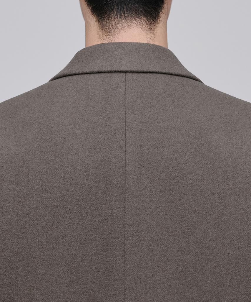 Musinsa Standard Wool Blend Melton Daddy Shoulder Oversized Blazer [Dusty Beige]