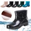 Lightweight Women's Rain Boots Solid Color Kitchen Cleaning Mom Countryside Rain Shoes Anti-Slip Platform Bottom Water Shoes