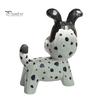 Playful Tongue Out Dog Statue Handmade Dalmatian Figurine, Cute Sculpture, Wooden Desk Decor for Home Office Bookshelf, Unique Gift Lovers Small