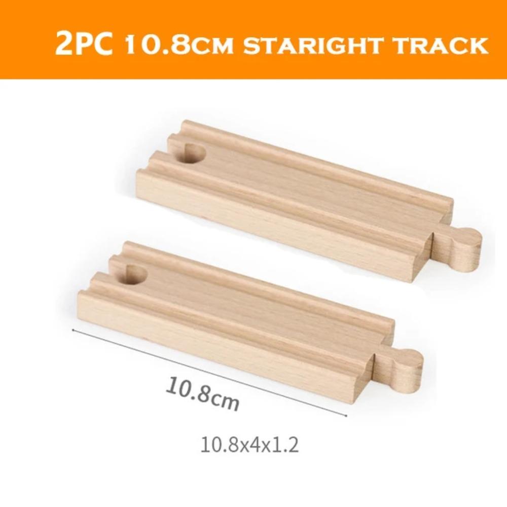 Wooden Train Track Racing Railway Toys All Kinds Wooden Track Accessories Fit for Biro Wood Tracks Toys for Children Gift