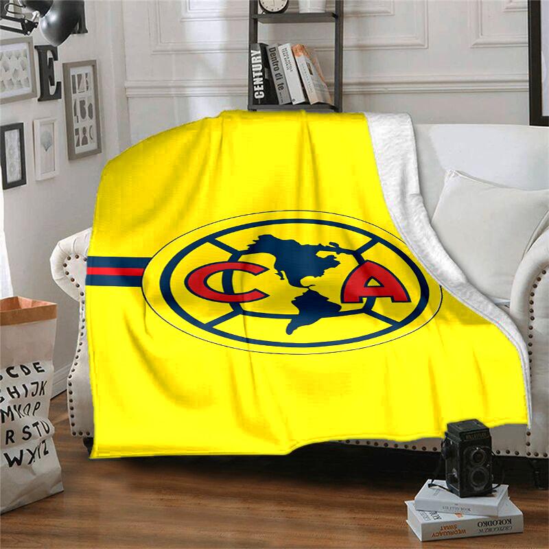 Club América Flannel Blanket Soft All-Season Throw, Design for Camping, Car Travel, Hiking Sofa, Bed, Office Perfect Gift for Parties